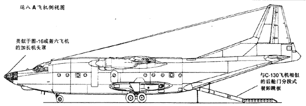 运-8A侧视图